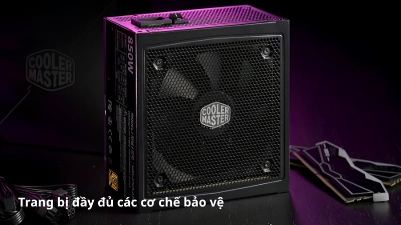 Nguồn Cooler Master MWE GOLD 850W V3 ATX3.1 trang bị đầy đủ các cơ chế bảo vệ