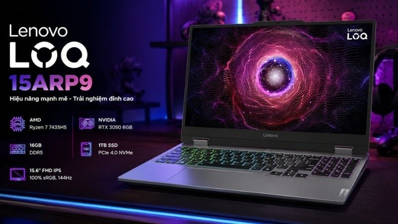 Laptop gaming Lenovo LOQ 15ARP9 83JC00M3VN