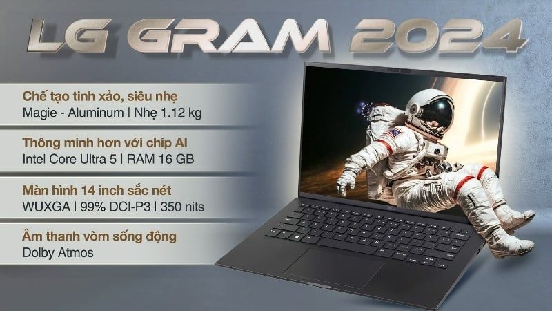 Laptop LG Gram 2024 14Z90S-G.AH55A5