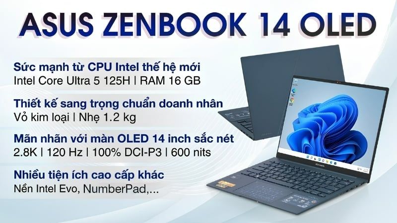Laptop ASUS Zenbook 14 OLED UX3405MA PP151W