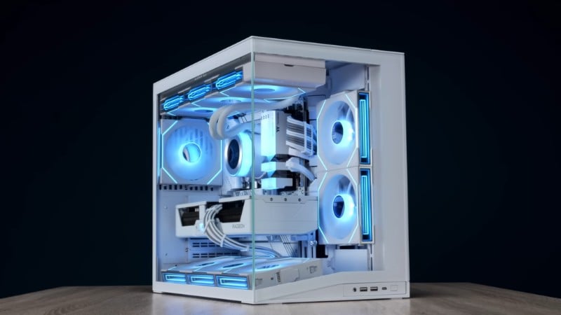 Lian Li O11D Mini V2 White thực sự giống như một tác phẩm nghệ thuật trong thế giới linh kiện máy tính