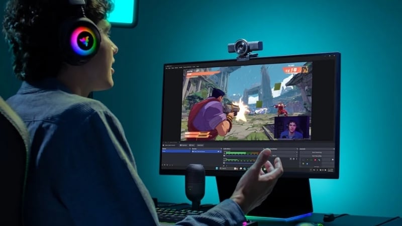 Webcam Razer Kiyo V2 X Black  cho video 1440p 60FPS