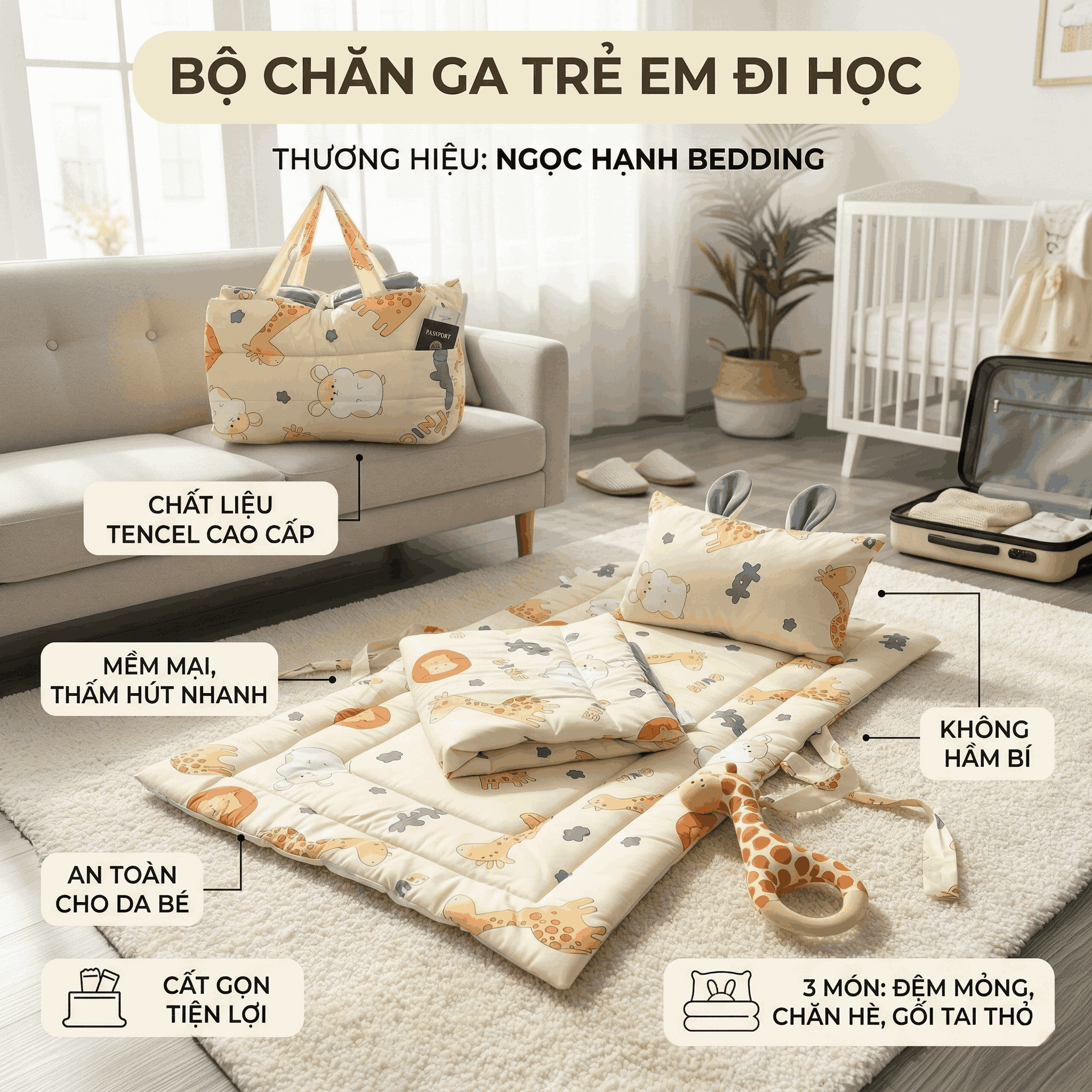 Bộ Chăn Ga Gối Trẻ em
