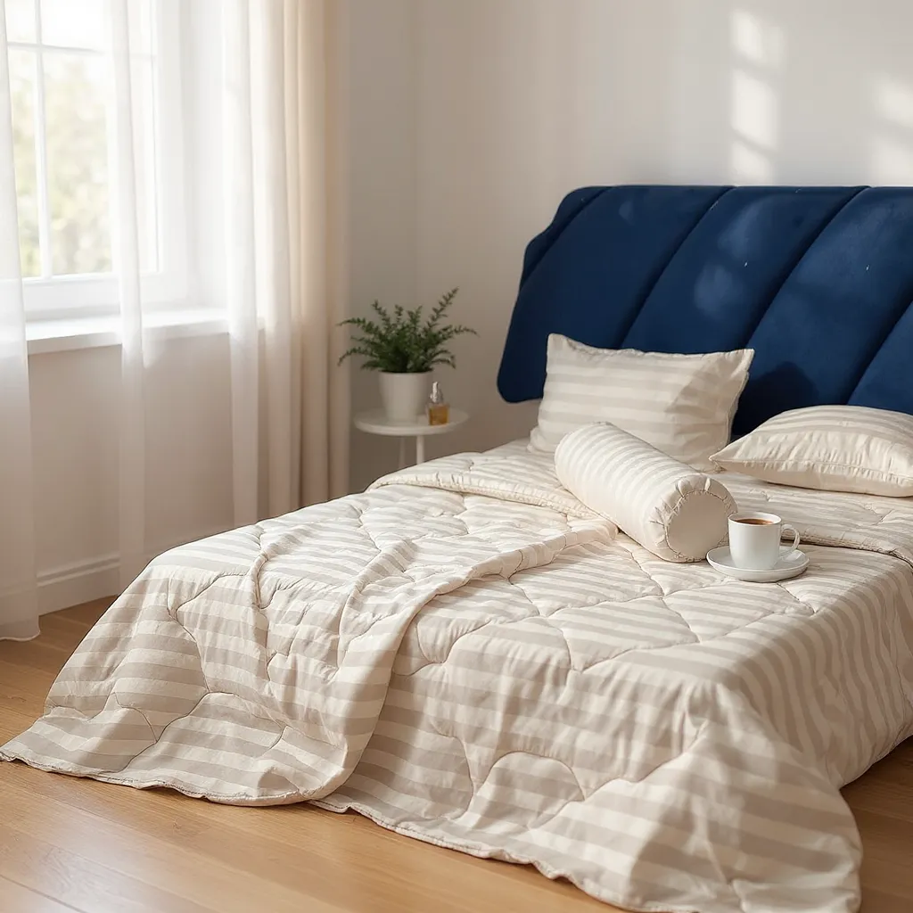 Bộ Ga Gối Khách Sạn Jacquard Sọc 1F, 3F