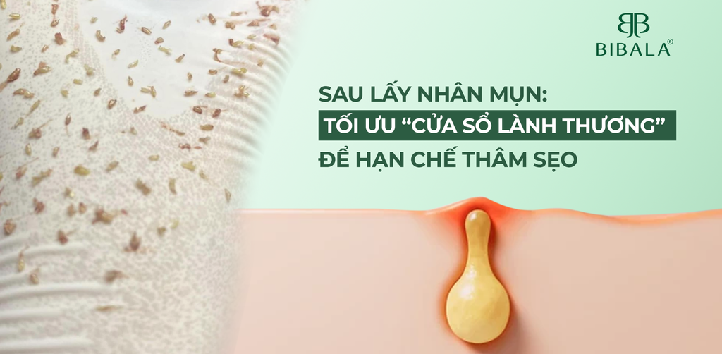 SAU LẤY NHÂN MỤN: TỐI ƯU “CỬA SỔ LÀNH THƯƠNG” ĐỂ HẠN CHẾ THÂM SẸO