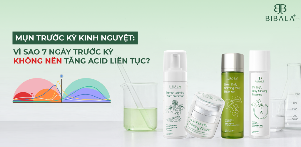 MỤN TRƯỚC KỲ KINH NGUYỆT: VÌ SAO 7 NGÀY TRƯỚC KỲ KHÔNG NÊN TĂNG ACID LIÊN TỤC?