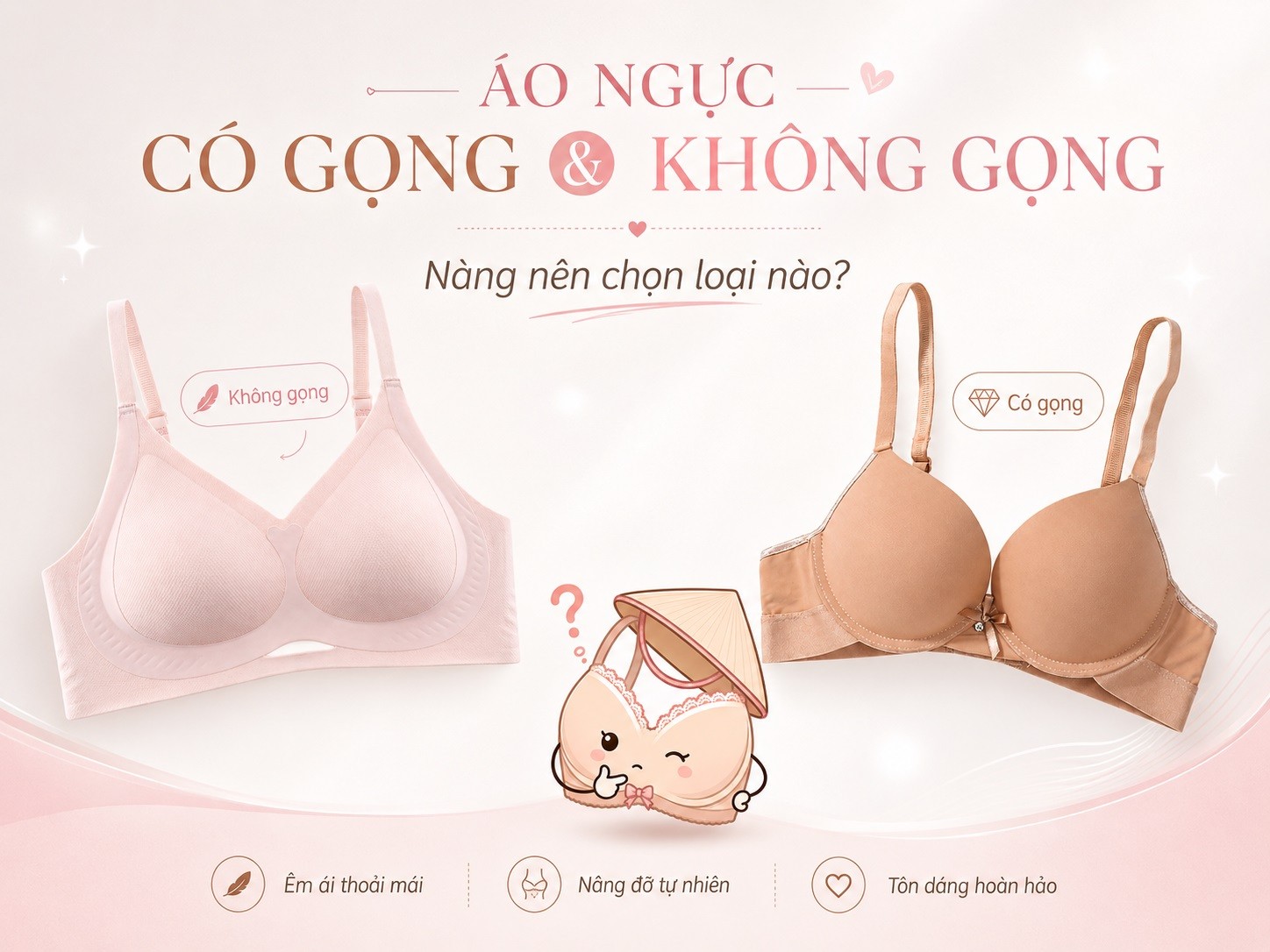 Áo Ngực Có Gọng Và Không Gọng Khác Nhau Ở Những Điểm Nào?