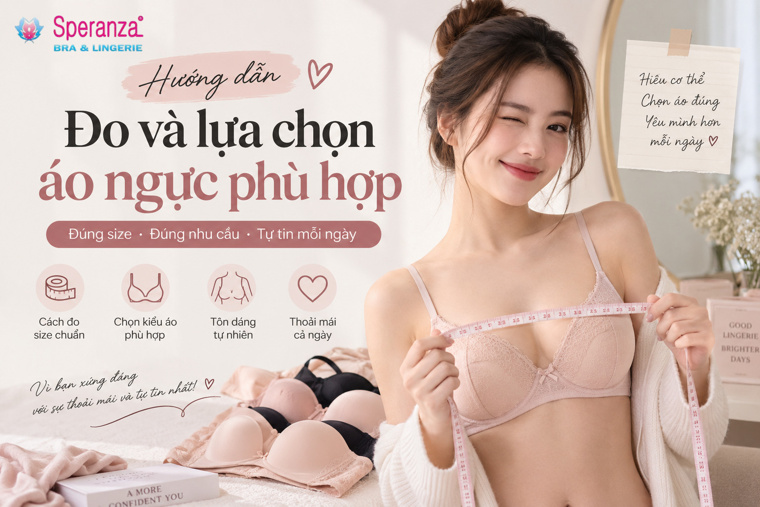Hướng Dẫn Đo Và Lựa Chọn Áo Ngực Phù Hợp, Đúng Size Cho Nữ