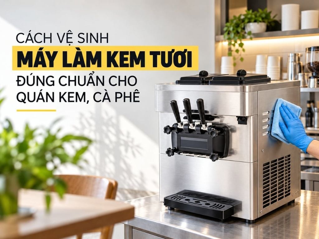 Cách vệ sinh máy làm kem tươi đúng chuẩn