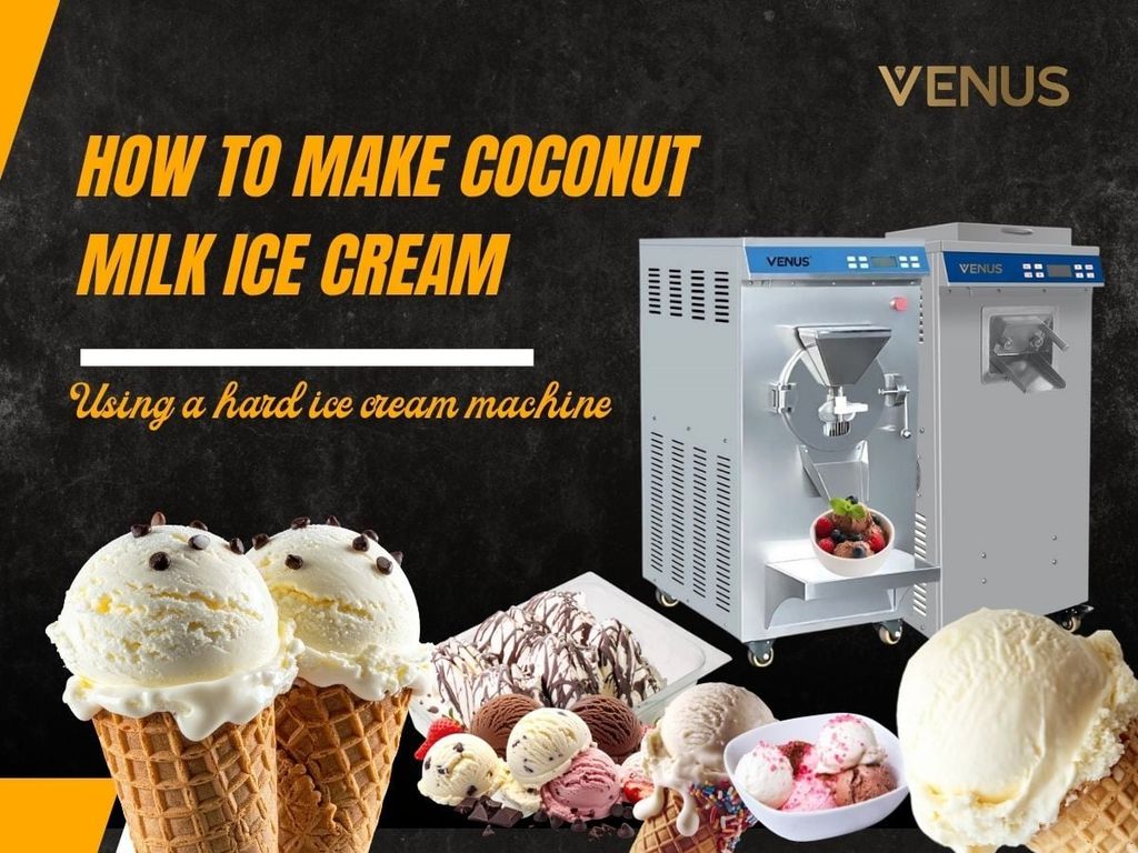 How to make coconut milk icecream using a hard ice cream machine - A best-seller flavor for every ice cream shop