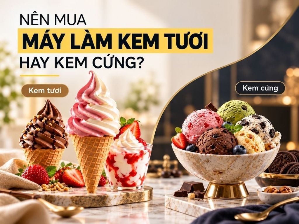 Nên Mua Máy Làm Kem Tươi Hay Kem Cứng Cho Kinh Doanh