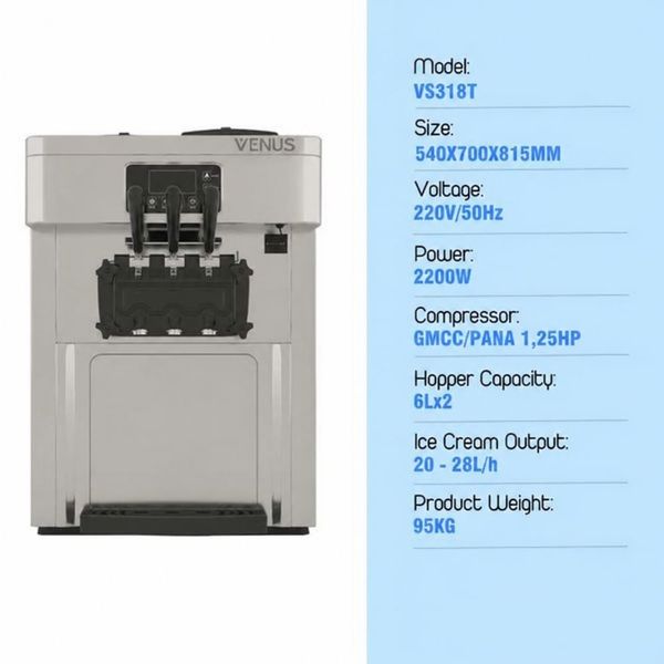 Soft Ice Cream Machine Venus VS318T