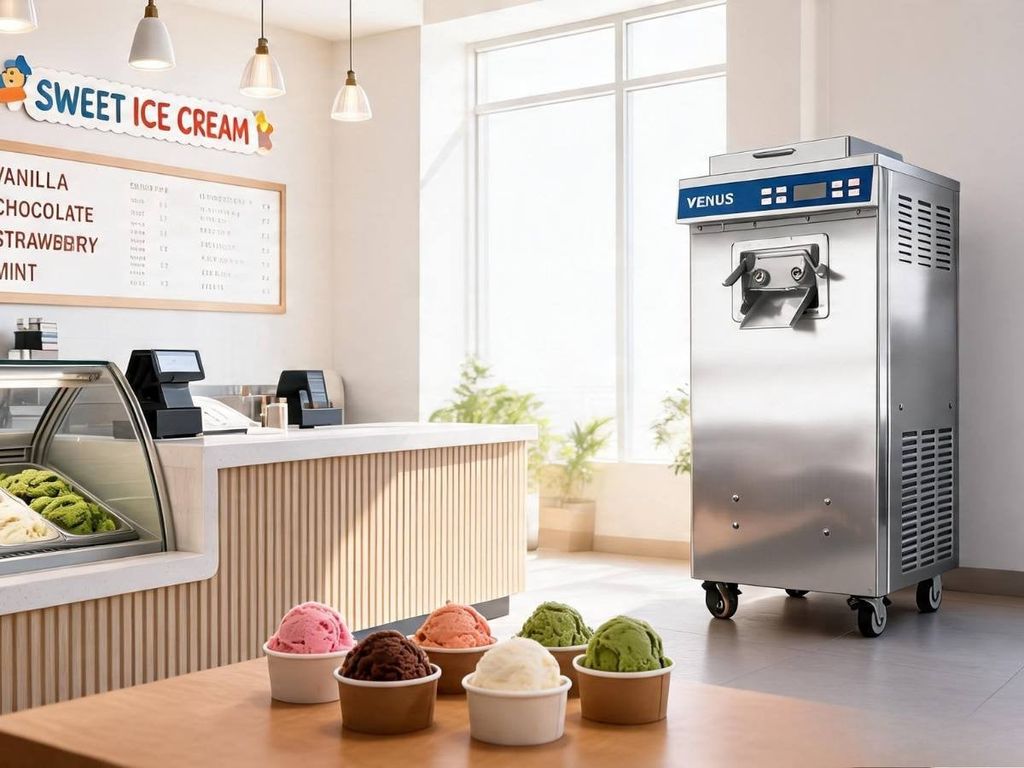 máy làm kem cứng venus lựa chọn cho nhiều quán kem
