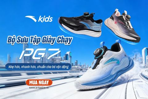BST GIÀY CHẠY CÔNG NGHỆ PG7  – NHẸ HƠN, NHANH HƠN, CHUẨN CHO BÉ VẬN ĐỘNG