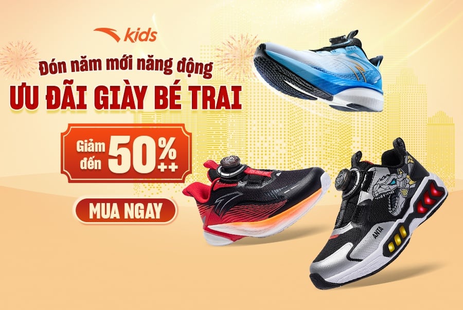 Giày Chạy Bộ Bé Trai ANTA Kids – Nhẹ Bước Tuổi Thơ, Bền Bỉ Trên Mọi Hành Trình