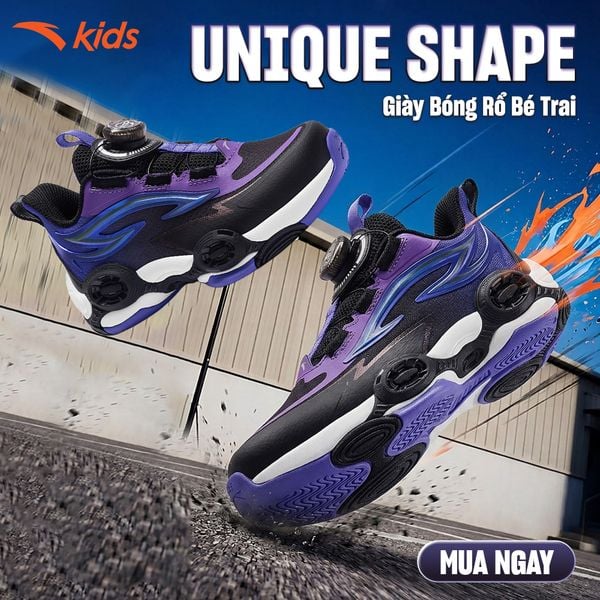 Giày Bóng Rổ Bé Trai Size 28-32 Anta Kids Unique Shape 3126B9954-4
