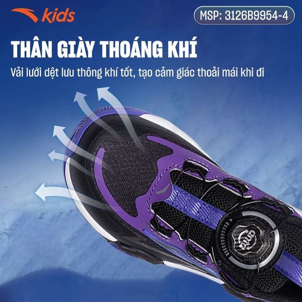 Giày Bóng Rổ Bé Trai Size 28-32 Anta Kids Unique Shape 3126B9954-4
