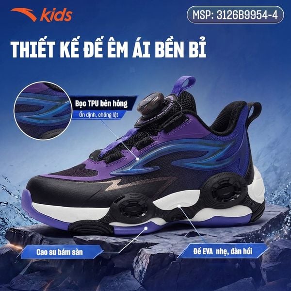 Giày Bóng Rổ Bé Trai Size 28-32 Anta Kids Unique Shape 3126B9954-4