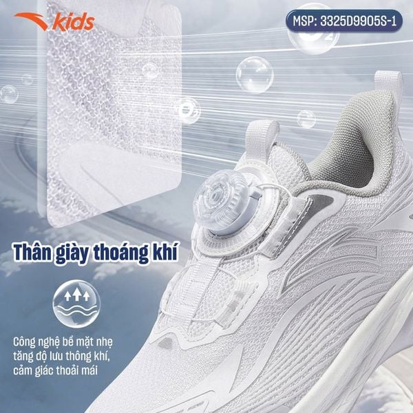 Giày Thể Thao Running Shoes Cho Gái Size 28-32 Anta Kids 3325D9905S-1
