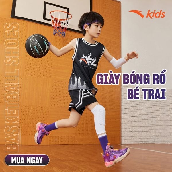 Giày Bóng Rổ Thể Thao Bé Trai Size 28-33 Anta Kids A12549911-2