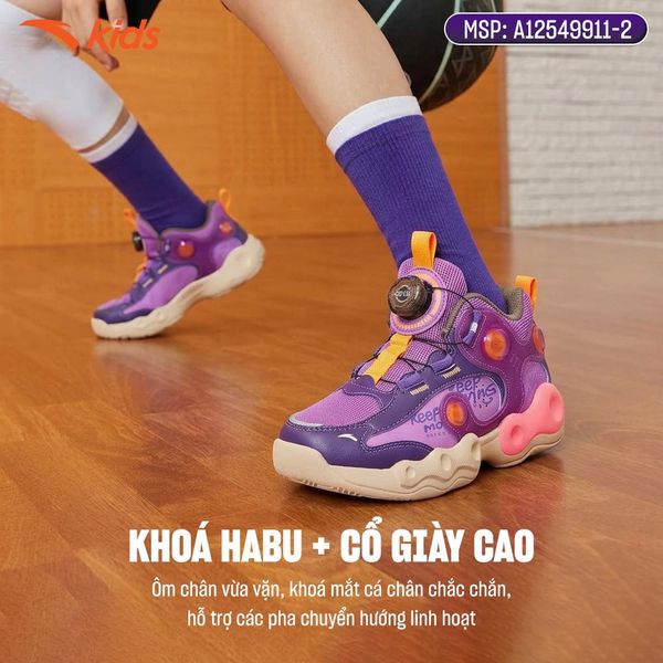 Giày Bóng Rổ Thể Thao Bé Trai Size 28-33 Anta Kids A12549911-2