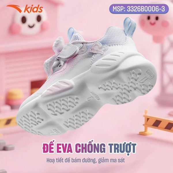 Giày Thể Thao Bé Gái Size 22-27 Anta Kids Butterfly Wing 6 3326B0006-3