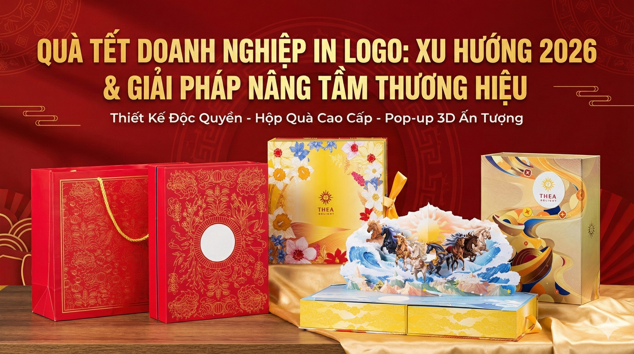 QUÀ TẾT DOANH NGHIỆP IN LOGO: XU HƯỚNG 2026 & GIẢI PHÁP NÂNG TẦM THƯƠNG HIỆU