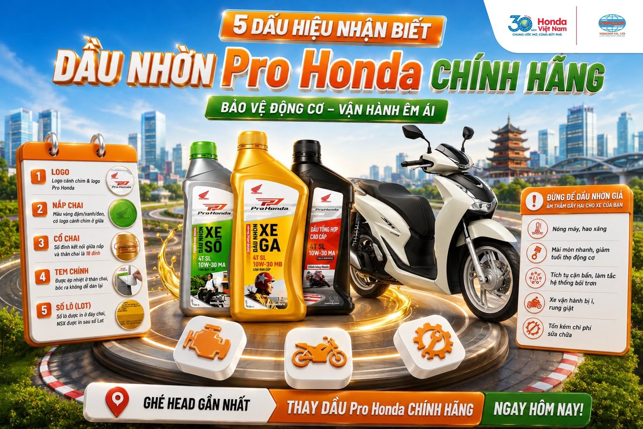 5 DẤU HIỆU NHẬN BIẾT DẦU NHỜN PRO HONDA CHÍNH HÃNG!