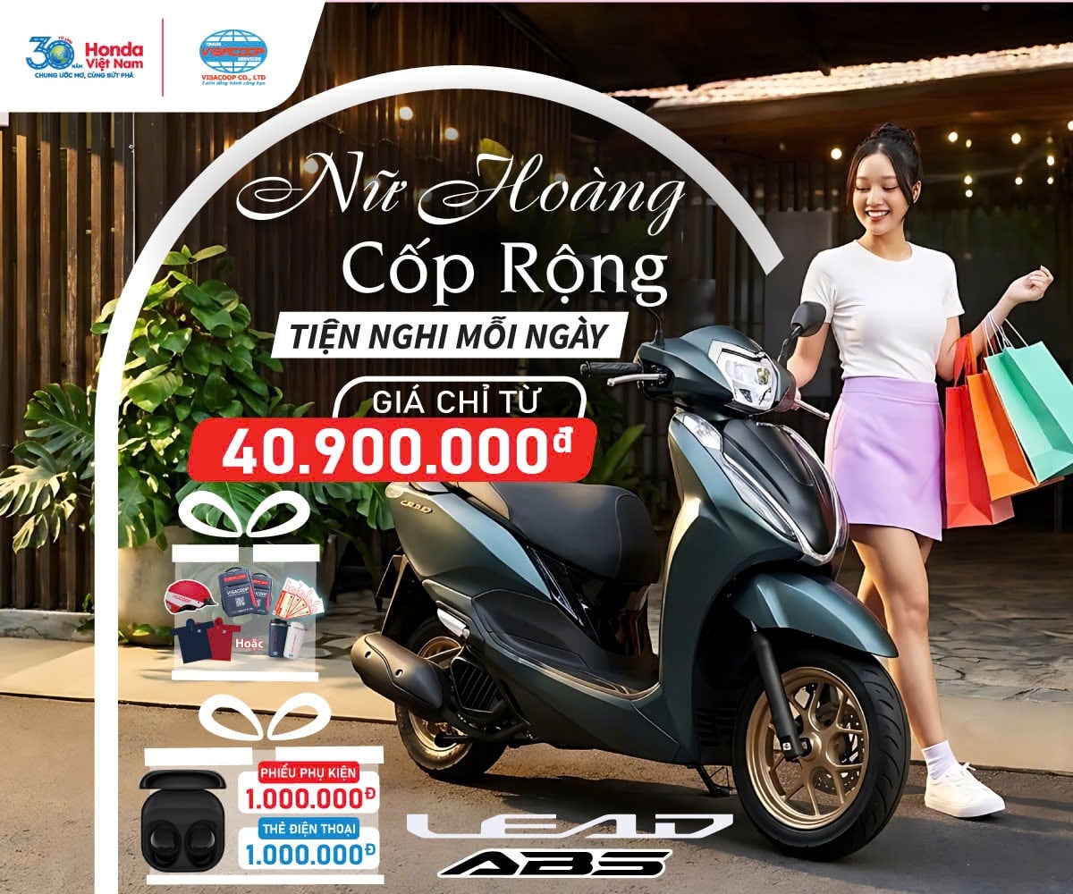 HONDA LEAD – “NỮ HOÀNG” CỐP RỘNG, TIỆN NGHI MỖI NGÀY!