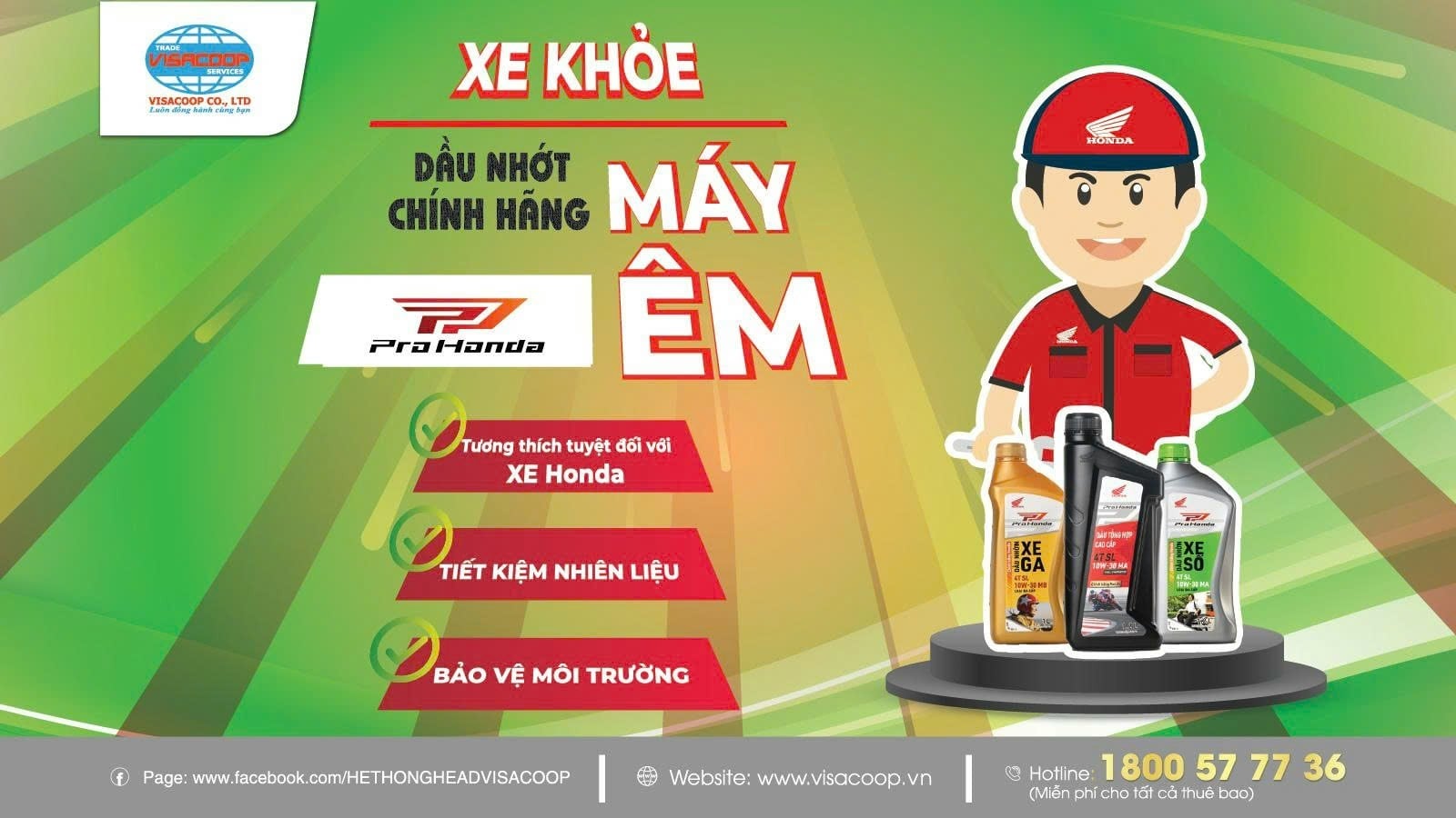 Xe khỏe – máy êm, bí kíp nằm ở dầu nhớt chính hãng Pro Honda!