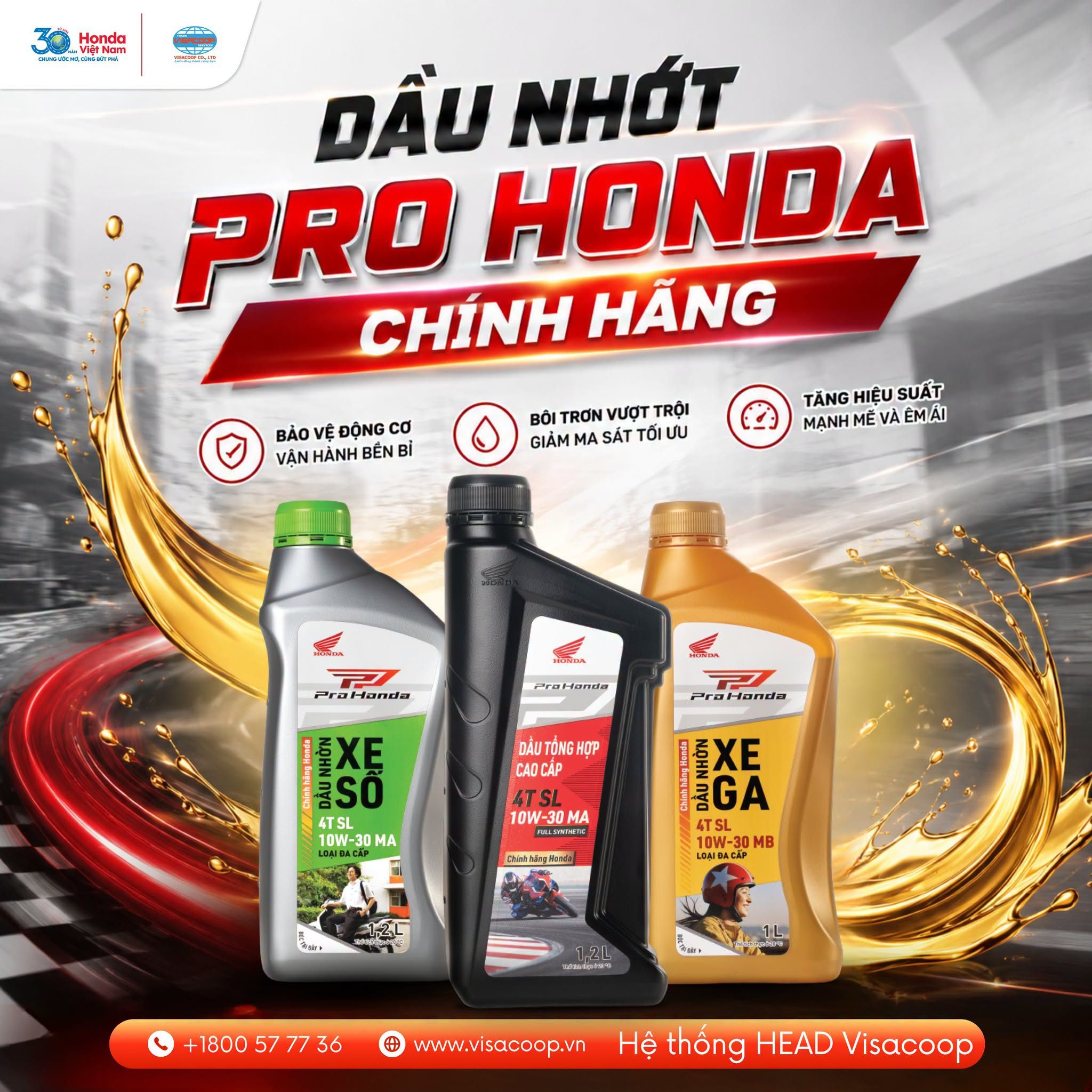 DẦU NHỚT PRO HONDA CHÍNH HÃNG – CHĂM ĐÚNG CHẤT, XE CHẠY ĐÚNG PHONG ĐỘ