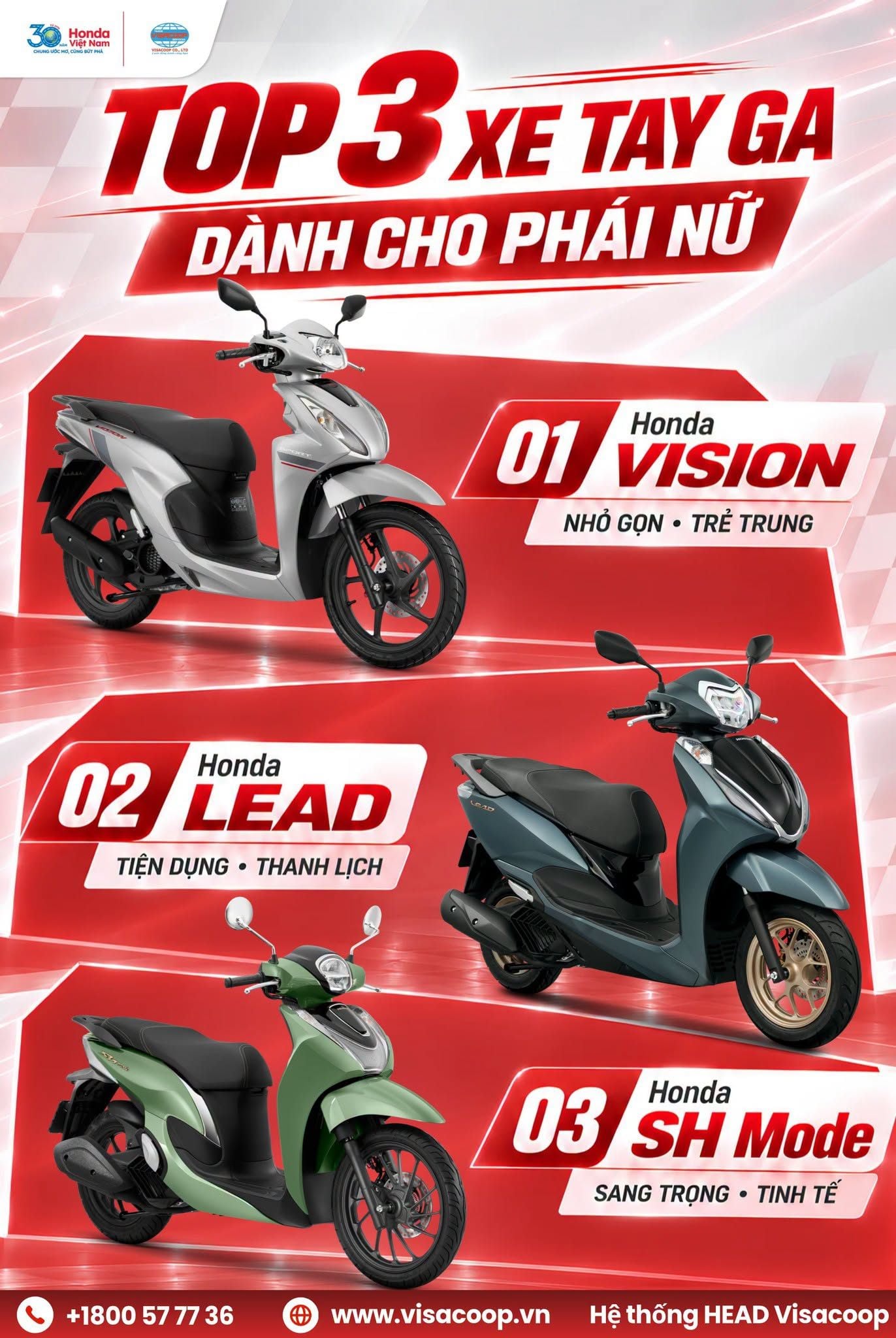 TOP 3 XE TAY GA DÀNH CHO PHÁI NỮ – CHỌN XẾ XINH, TỰ TIN DẠO PHỐ!