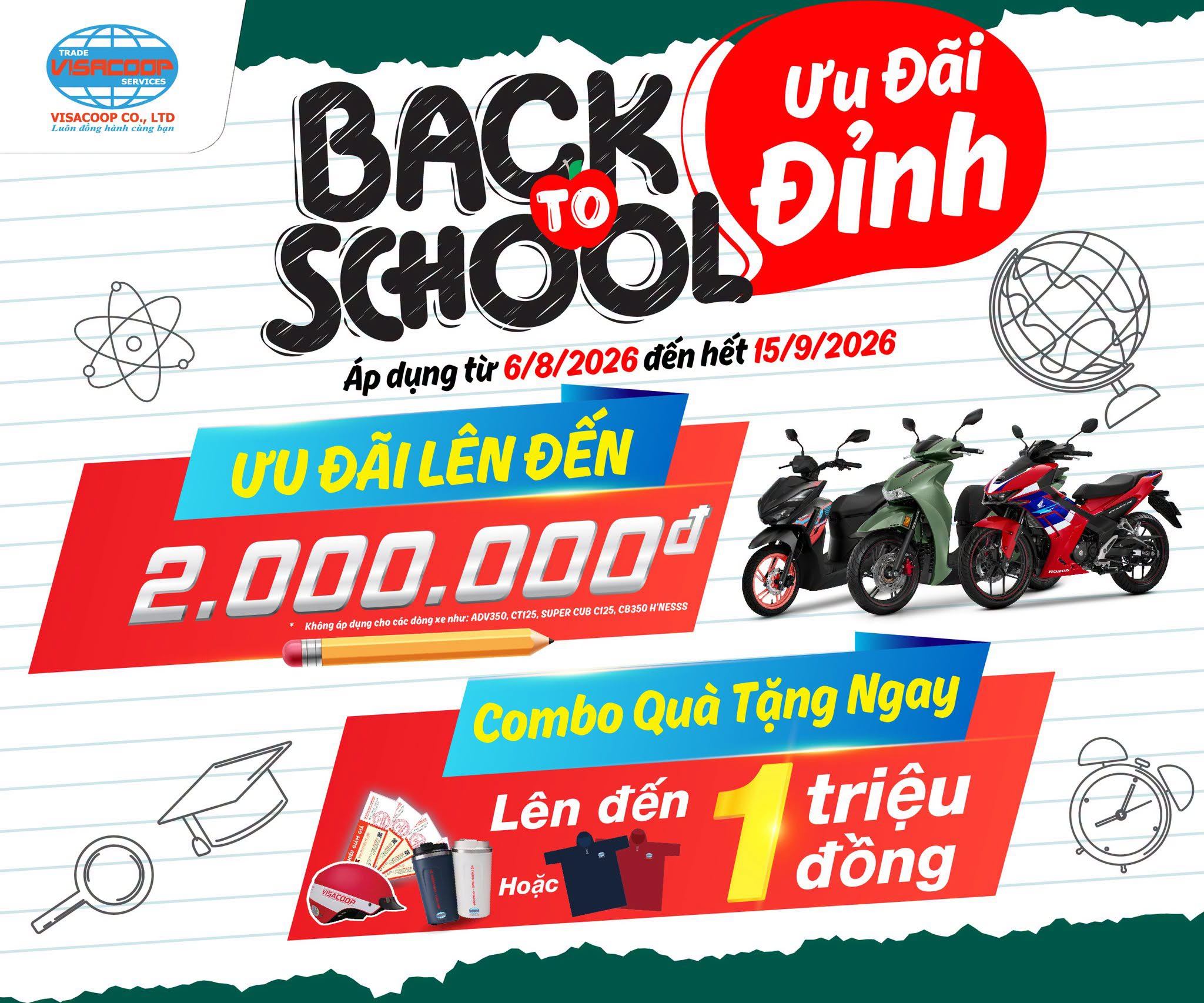 BACK TO SCHOOL – ƯU ĐÃI CỰC KHỦNG CHO HỌC SINH, SINH VIÊN