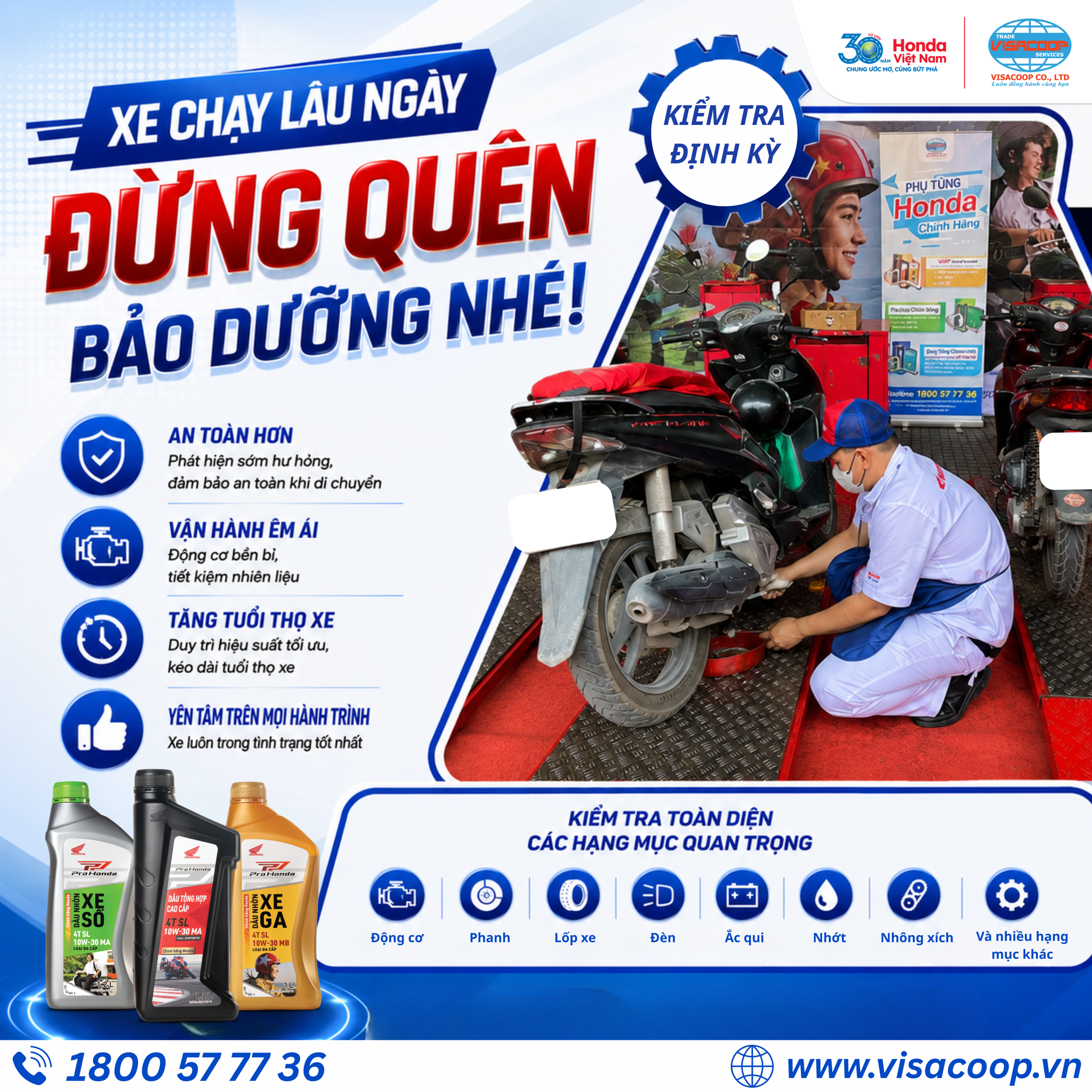 KIỂM TRA ĐỊNH KỲ – BÍ QUYẾT GIỮ XE LUÔN NHƯ MỚi!