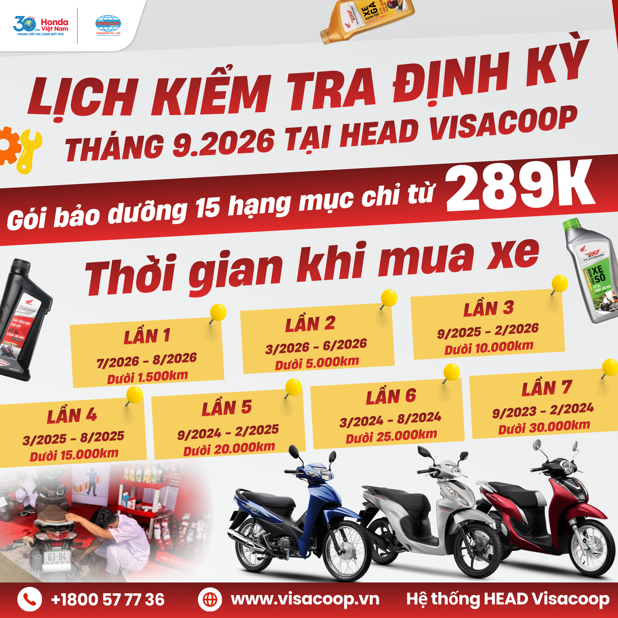 THÁNG 9 ĐẾN RỒI ĐỪNG QUÊN KIỂM TRA ĐỊNH KỲ - XE KHỎE, CHẠY ÊM!