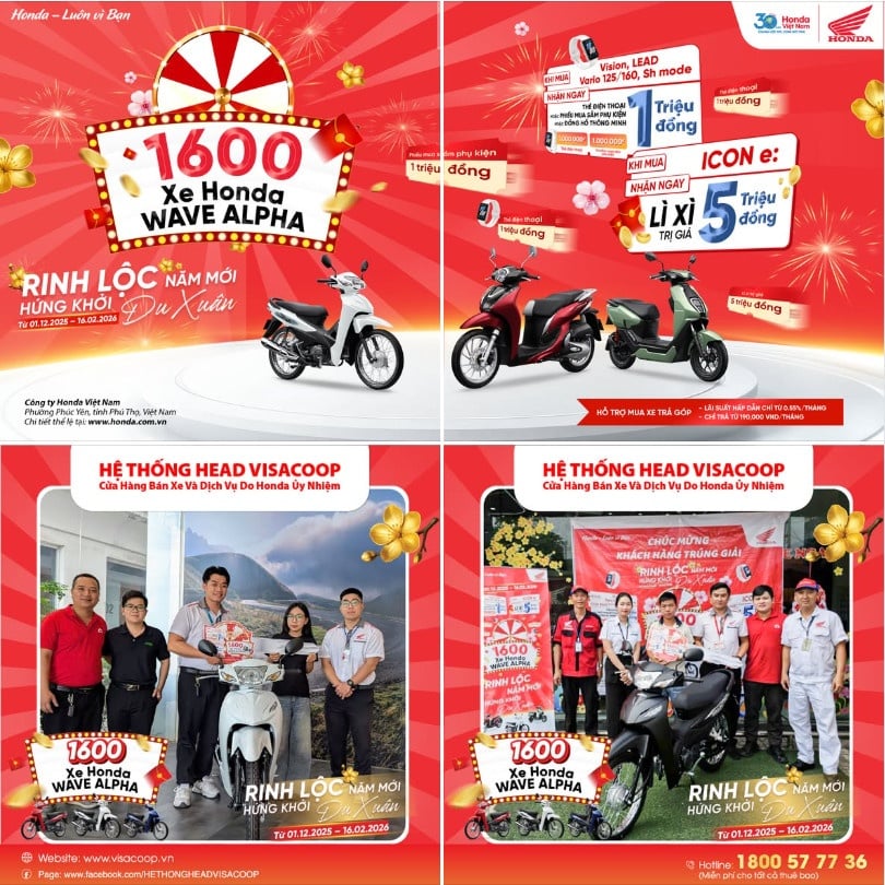 SIÊU ƯU KHI MUA XE DỊP NÀY TẠI HEAD VISACOOP