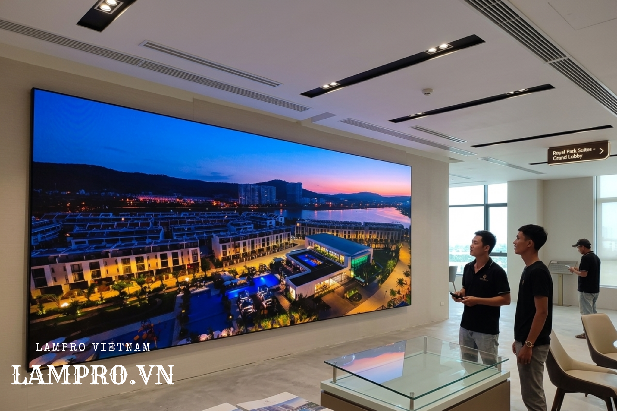 Màn hình LED Lampro P1.5 tại Gallery BĐS BIM Group TP.HCM – Giải pháp hiển thị siêu nét cho dự án cao cấp