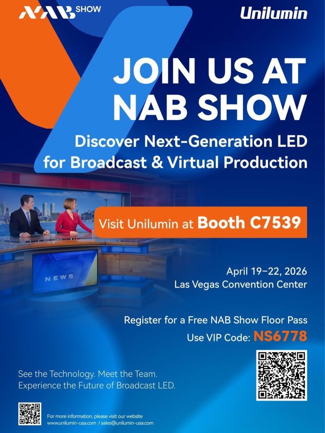 Unilumin tại NAB Show 2026 – Công nghệ LED cho Broadcast – Lampro