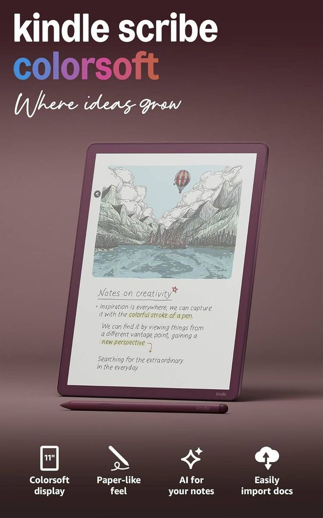 Amazon ra mắt dòng Kindle Scribe mới: Mỏng hơn cả iPhone Air với 3 phiên bản và lần đầu tiên có màn hình màu