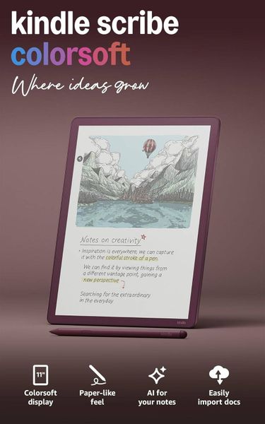 Amazon ra mắt dòng Kindle Scribe mới: Mỏng hơn cả iPhone Air với 3 phiên bản và lần đầu tiên có màn hình màu