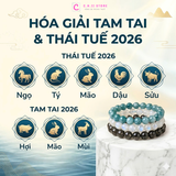 Vòng đá và vật phẩm phong thủy hóa giải vận hạn Tam Tai và Thái Tuế trong năm Bính Ngọ 2026