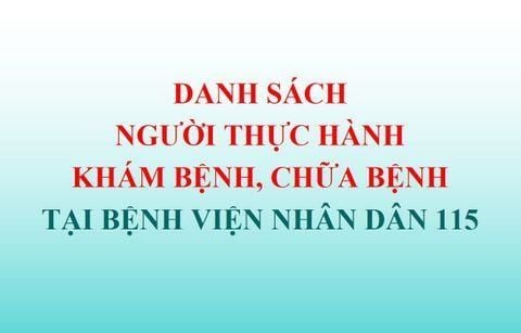 Danh sách người thực hành khám bệnh, chữa bệnh (Tiếp nhận Tháng 1; Tháng 2 năm 2026)