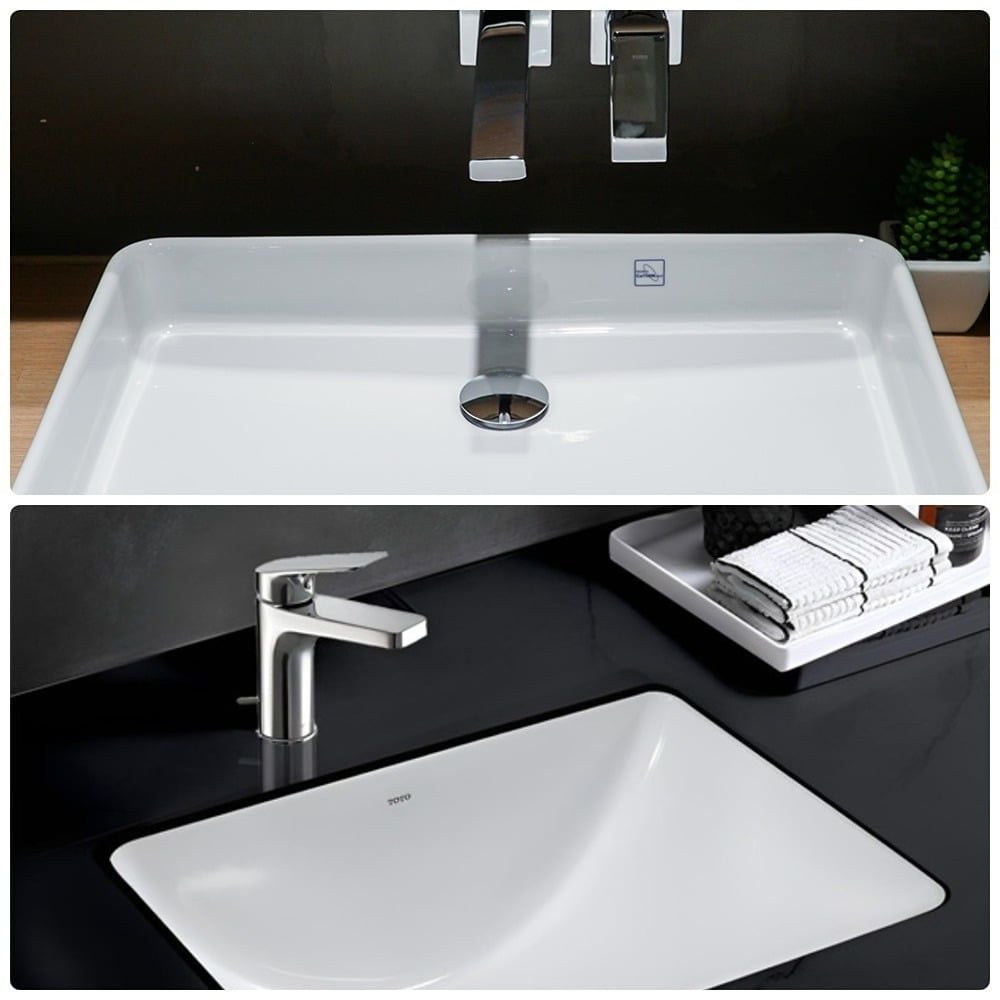 Nên chọn lavabo TOTO đặt bàn hay âm bàn?