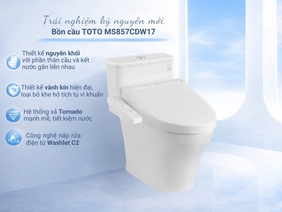 Ưu điểm bồn cầu thông minh TOTO MS857CDW17