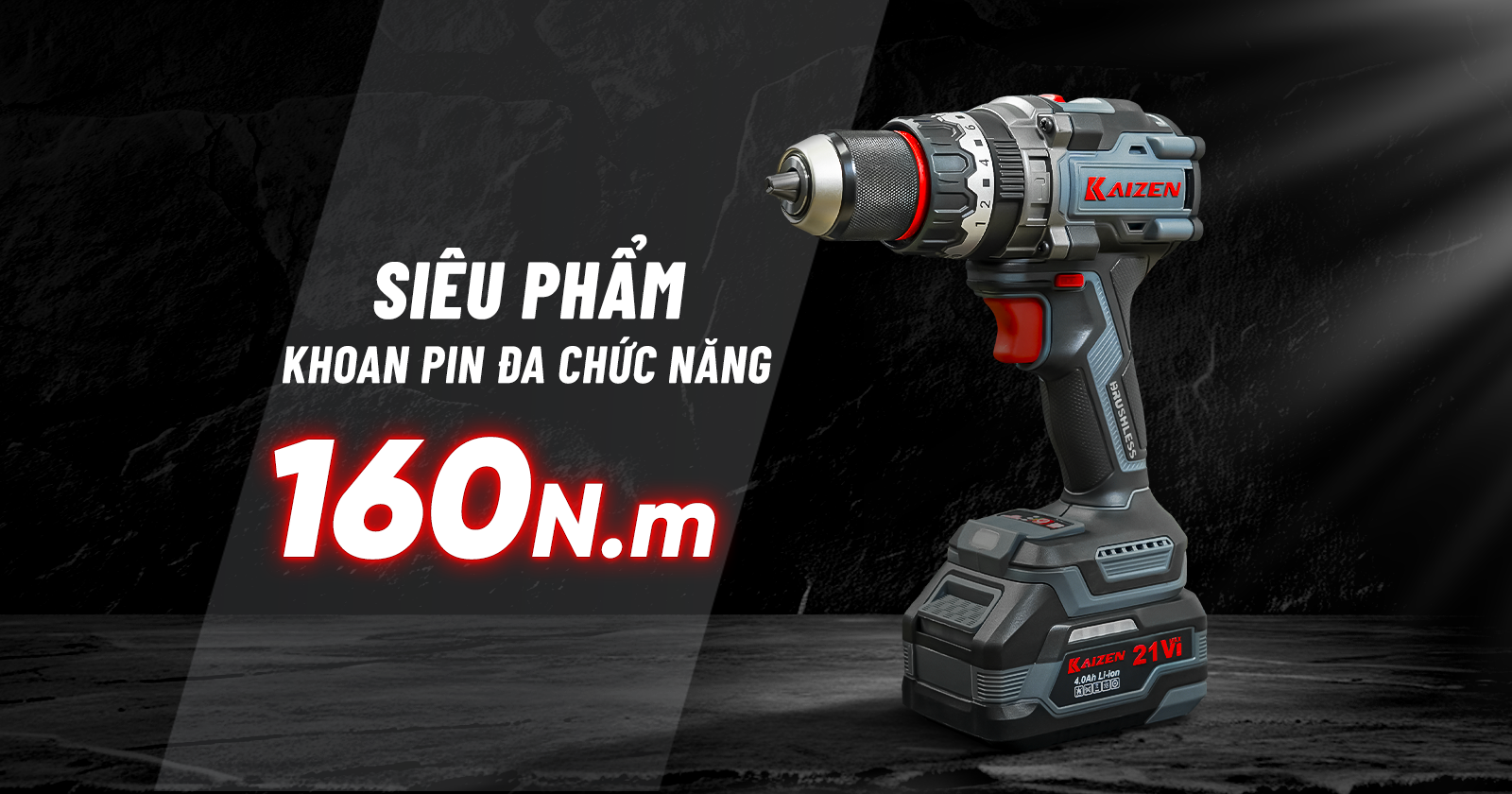 MÁY KHOAN PIN CHÍNH HÃNG KAIZEN LEOxs BENZ
