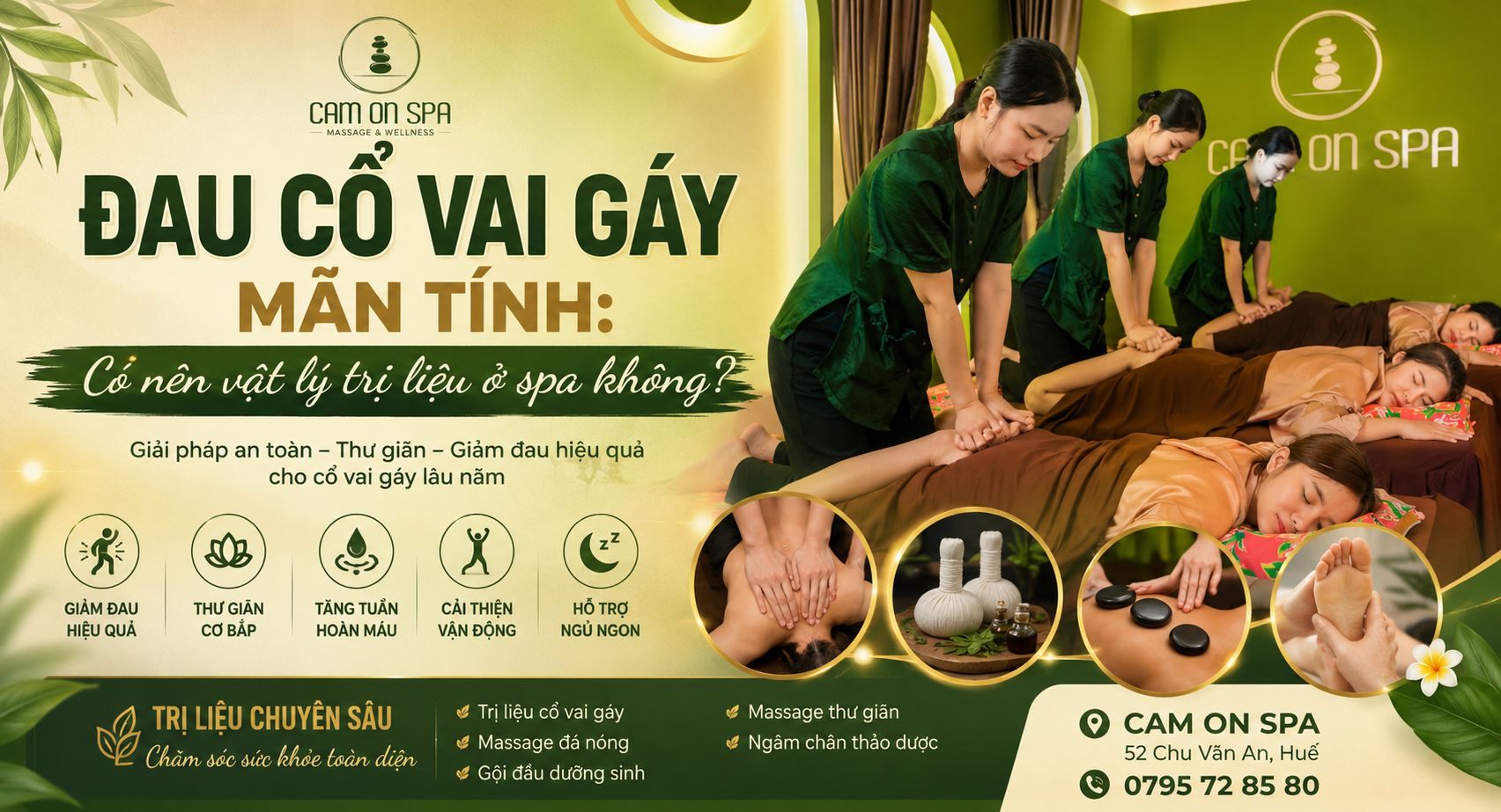 Đau cổ vai gáy mãn tính: Có nên vật lý trị liệu ở spa không?