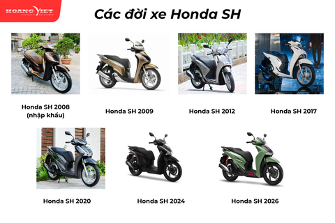 Honda SH qua các đời: Lịch sử các thế hệ SH tại Việt Nam