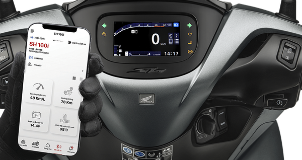 Honda SH - Honda SH160i tại HEAD Hoàng Việt với công nghệ Công nghệ Bluetooth kết nối với điện thoại thông minh