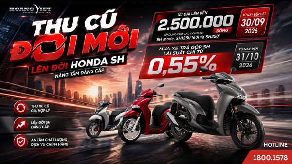 Chương trình ưu đãi Honda SH chính hãng cực hấp dẫn tại HEAD Honda Hoàng Việt