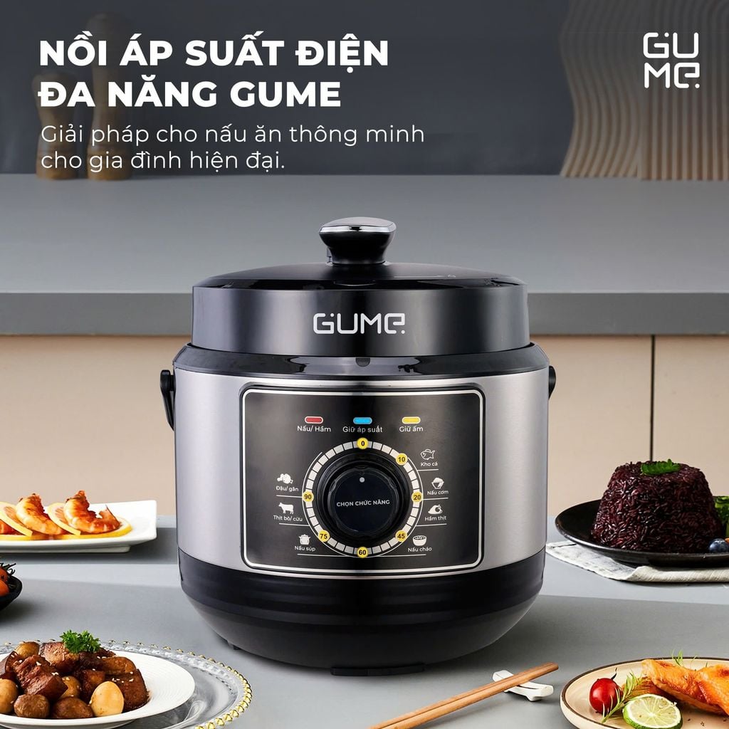 NỒI ÁP SUẤT ĐIỆN ĐA NĂNG GUME – GIẢI PHÁP NẤU ĂN THÔNG MINH CHO GIA ĐÌNH HIỆN ĐẠI